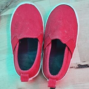 Kids Red Slip-On Shoes
